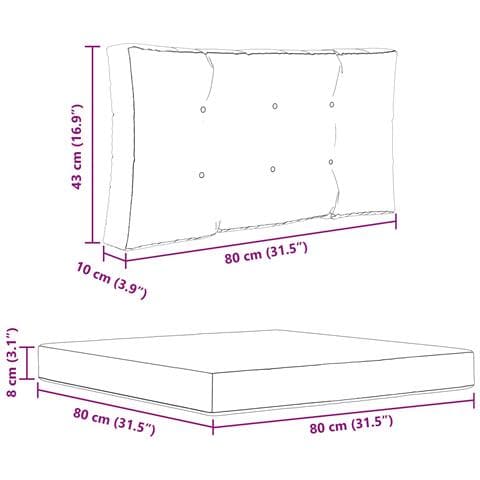 Cuscino per divano da esterno 3 pcs Antracite Poliestere - Foto 9