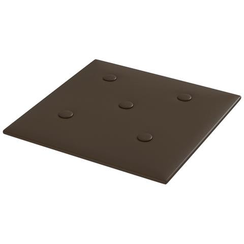 Testiera da Parete 12 pcs Marrone 30 x 30 cm Pelle Sintetica - Foto 1