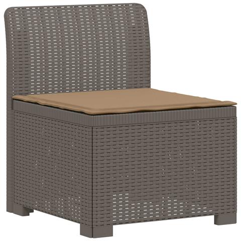Divano da Giardino a 1 Posto con Cuscino Aspetto Rattan PP - Foto 1