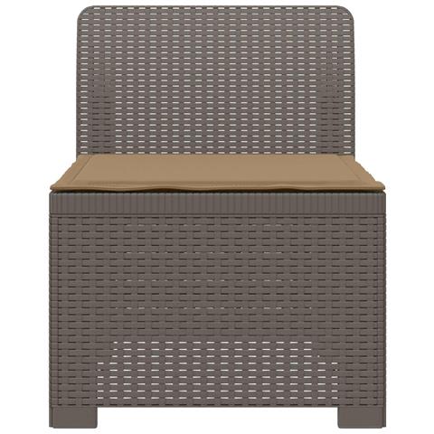 Divano da Giardino a 1 Posto con Cuscino Aspetto Rattan PP - Foto 2