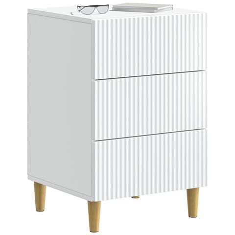 Armadio da Notte Bianco 43 x 41 x 66,5 cm Legno ingegnerizzato - Foto 2