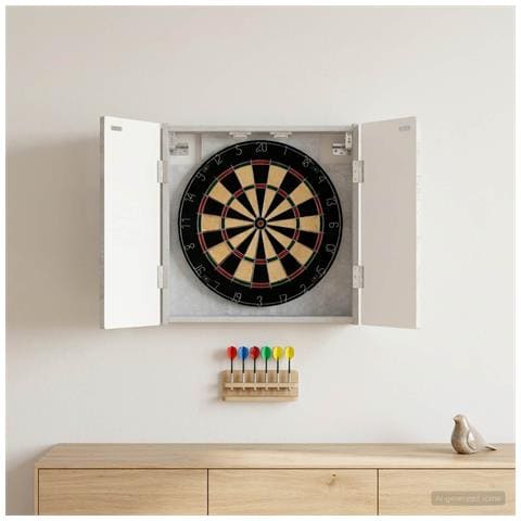 Armadio per Dartboard ALKMAAR Grigio Cemento - Foto 2