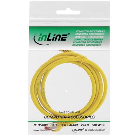 cavo patch per rete dati lan cat. 6, 2x rj45, doppia schermatura sftp (pimf) , halogenfree, colore giallo, 3m - Foto 2