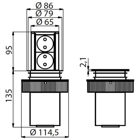 Torretta Portaprese Casper Estraibile Push 8000 014 - Foto 3