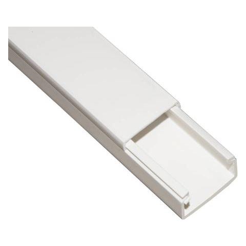 CANALINA PASSACAVI ADESIVA IN PVC MM 30x20 MT 2 CON COPERCHIO SCORREVOLE BIANCO - Foto 2