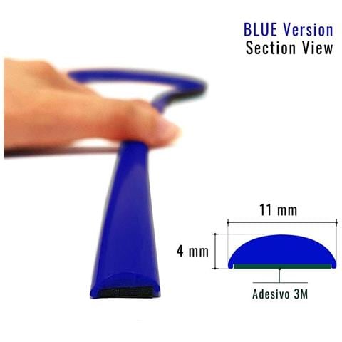Profilo Blu Adesivo per Dam Paraurti Full Anteriore + Posteriore Alfa Giulietta con Biadesivo 3M APT - Foto 4