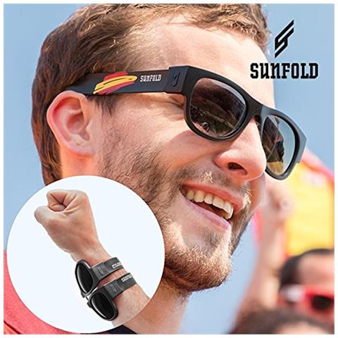 Occhiali da Sole Arrotolabili Sunfold Mundial Spain Black - Foto 7