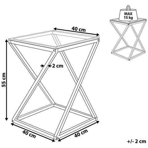 Tavolino Di Servizio In Vetro Argento Beverly - Foto 17