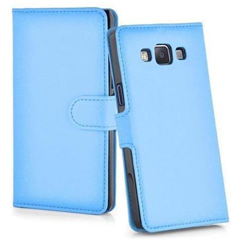 Custodia Compatibile Con Samsung Galaxy A7 2015 In Pastello Blu - Coperchio Protettiva Con Chiusura Magnetica, Funzione Stand E Tasca Per Le Carte - Foto 2