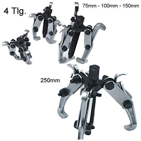 per interni ed esterni 3 bracci cromati estremamente robusti universale Set di estrattori per cuscinetti a sfera 250 mm DWT-Germany