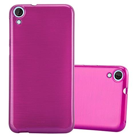 Custodia Compatibile Con Htc Desire 820 In Rosa - Coperchio Protettivo In Silicone Tpu Flessibile Con Design Spazzolato - Foto 1