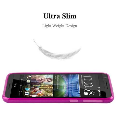 Custodia Compatibile Con Htc Desire 820 In Rosa - Coperchio Protettivo In Silicone Tpu Flessibile Con Design Spazzolato - Foto 8