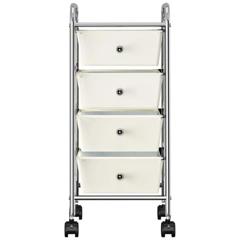Carrello Portaoggetti Mobile Con 4 Cassetti Bianco In Plastica - Foto 2