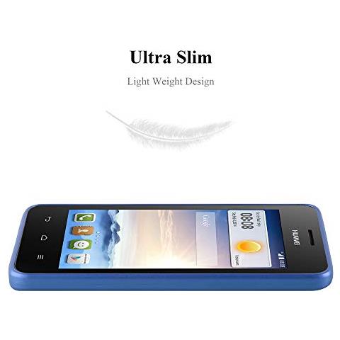 Cadorabo Custodia Compatibile Con Huawei Y330 In Blu Metallico - Coperchio Protettivo In Silicone Tpu Flessibile - Foto 2