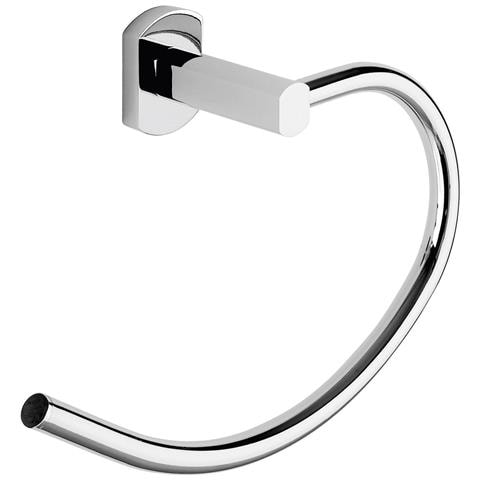 Portasalviette Ad Anello Da Muro In Acciaio Inox E Cromall Ep70 Serie Edera Plus Cromato - Foto 2