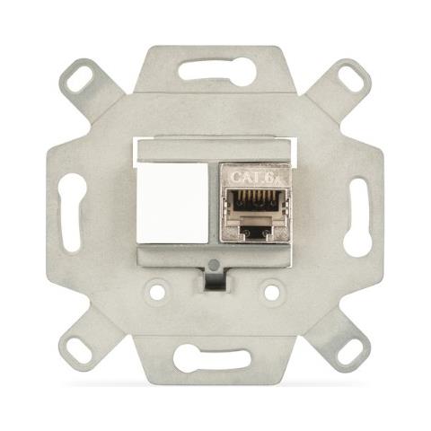 Face Plate F. Keystone Modules 2xrj45 1 White Block Straight - Foto 3