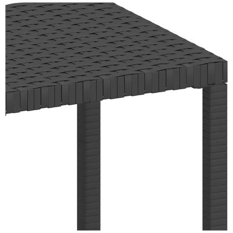 Lettini Prendisole 2 pz con Tavolo in Polyrattan Neri - Foto 10