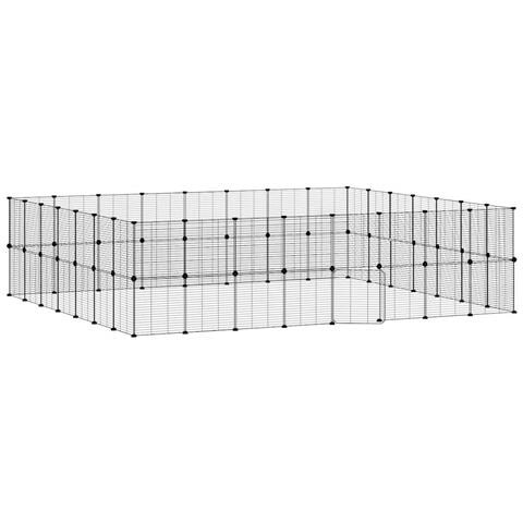 Gabbia Per Animali 60 Pannelli Con Porta Nera 35x35 Cm Acciaio - Foto 1
