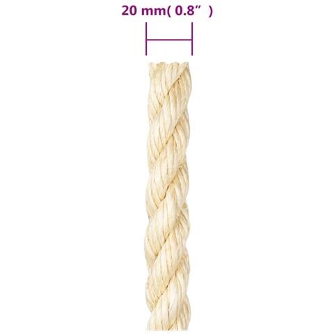Corda In Sisal 100% 20 Mm 25 M - Foto 2