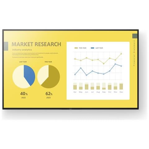 FW-65EZ20L visualizzatore di messaggi Pannello piatto per segnaletica digitale 165,1 cm (65") LED Wi-Fi 350 cd /m² 4K Ultra HD Nero Android 16/7 - Foto 1