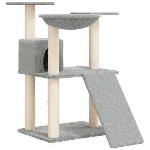 Albero Per Gatti Con Tiragraffi In Sisal Grigio Chiaro 83 Cm - Foto 1