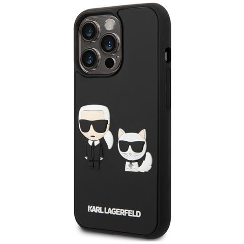 Cover Per Iphone 14 Pro Max 3d Rubber Karl & Choupette, Nero - Foto 1