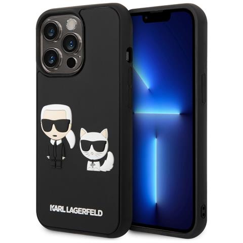 Cover Per Iphone 14 Pro Max 3d Rubber Karl & Choupette, Nero - Foto 2