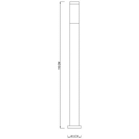 Nova Lampione Led E27 Acciaio Palo Esterno Luce Giardino Sentiero Viale Cortile 230v 110cm - Foto 3
