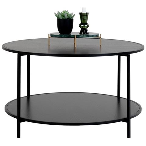 Tavolino Vita - Nero - Metallo - 80x80x45 Cm - Foto 1