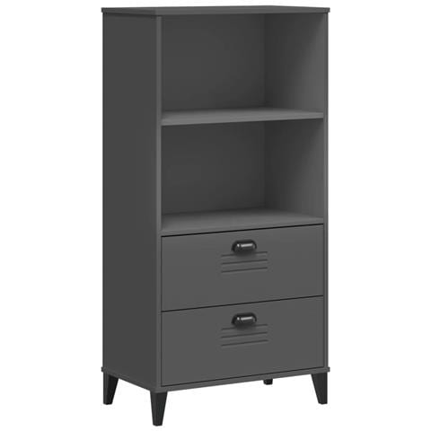 Libreria Viken Grigio Antracite 60x35x123 Cm Legno Multistrato - Foto 2