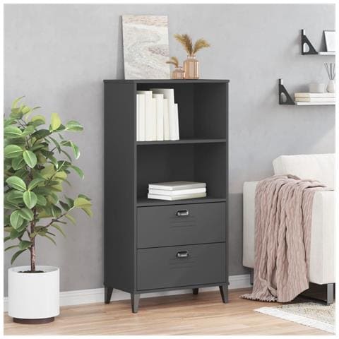 Libreria Viken Grigio Antracite 60x35x123 Cm Legno Multistrato - Foto 3