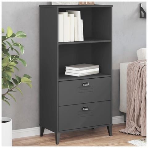 Libreria Viken Grigio Antracite 60x35x123 Cm Legno Multistrato - Foto 1