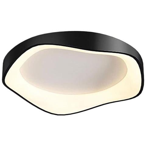 Plafoniera Led Onda 38 W 3 Colori Luce Bianca Calda Naturale Lampadario Nero - Foto 2