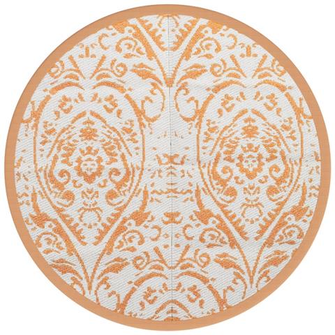 Tappeto Da Esterno Arancione E Bianco 160 Cm In Pp - Foto 2