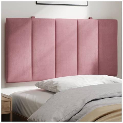Cuscino Testiera Rosa 100 Cm In Velluto - Foto 1