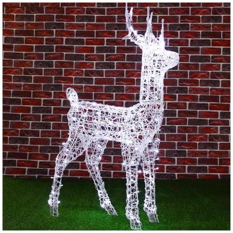 Renna Natalizia Luminosa Per Esterno 240 Led Bianco Ice Cervo Grande 3d Natale - Foto 1