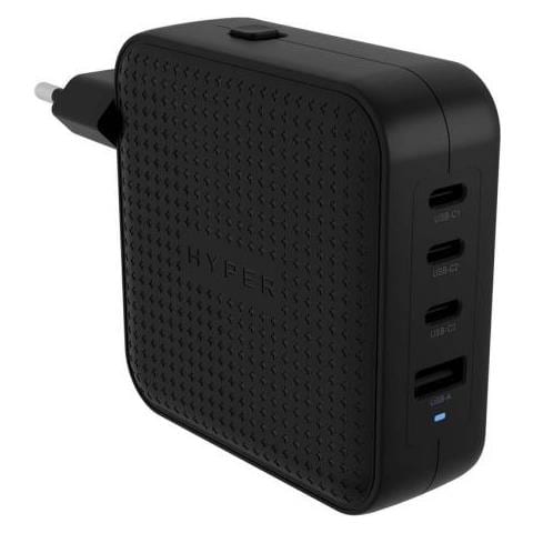 HJ1002BKWWGL Caricabatterie per Dispositivi Mobili con Ricarica Rapida 4 Porte USB Tipo C Colore Nero - Foto 1