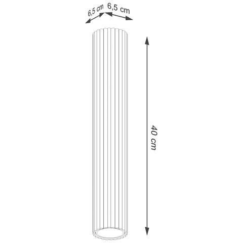 Sollux Lighting Lampada Da Soffitto Karbon 40 Verde Oliva Sl.1609 - Minimalista Lampada Da Soffitto Verde Oliva 40x6.5x6.5 Cm - Foto 2