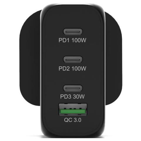 Caricabatteria da Parete 120 W con Cavo USB /A e USB /C Colore Nero - Foto 2