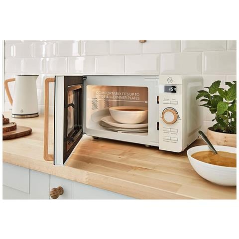 Swan Sm22036whtneun Microonde Digitale 20 L Design Moderno Nordic 6 Livelli Di Funzionamento Timer 800w Bianco - Foto 6