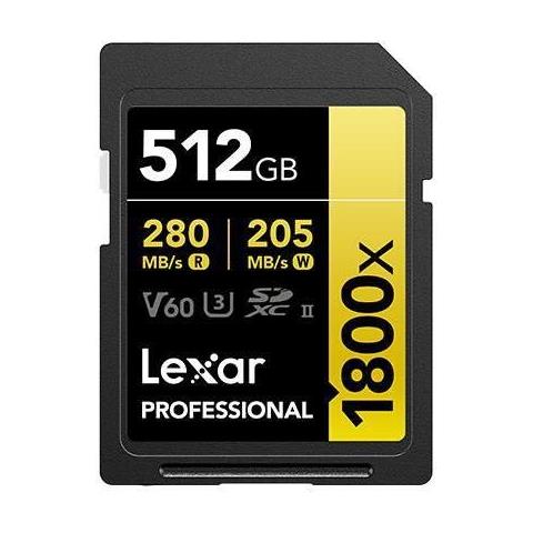 Lexar Professional 1800x 512 Gb Sdxc Uhs-ii Klasse 10 (lsd1800512g-bnnng) - Foto 1