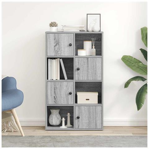 Libreria Grigio Sonoma 60x24x101,5 Cm In Truciolato - Foto 3