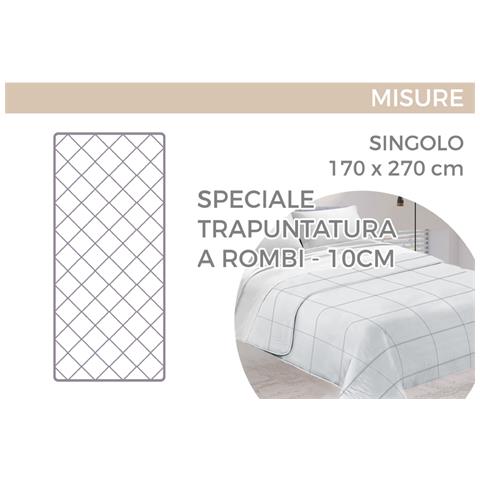 Trapuntino Piumino Estivo Primaverile 100gr Mq Leggero Disegno Padel Singolo Verde - Foto 5