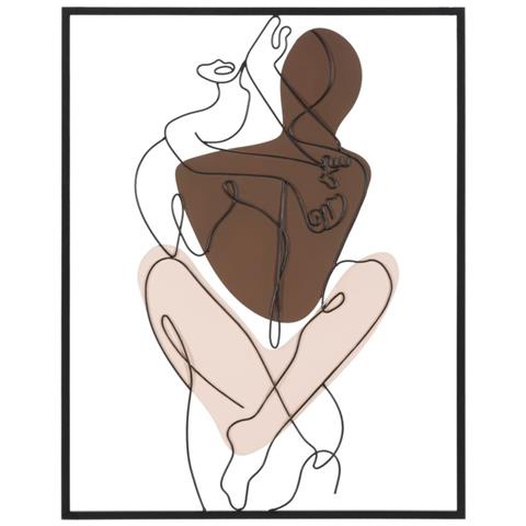 Decorazione In Metallo 3d Corpi 7 - Multicolore - Metallo - 60x1,3x80 Cm - Foto 1