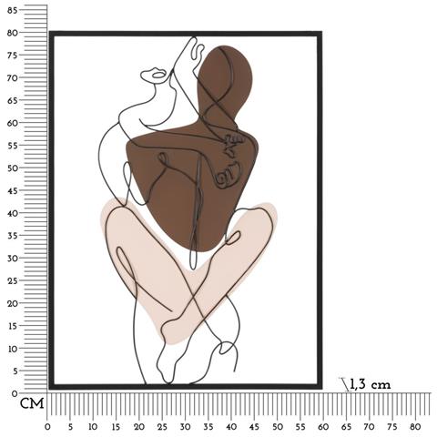 Decorazione In Metallo 3d Corpi 7 - Multicolore - Metallo - 60x1,3x80 Cm - Foto 6