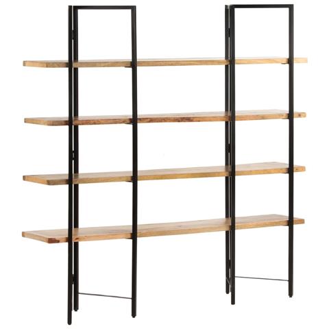 Lusso Casadino - Libreria A 4 Livelli 160x35x160 Cm In Legno Massello Di Mango - Foto 2