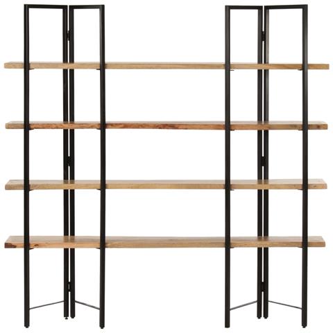 Lusso Casadino - Libreria A 4 Livelli 160x35x160 Cm In Legno Massello Di Mango - Foto 1