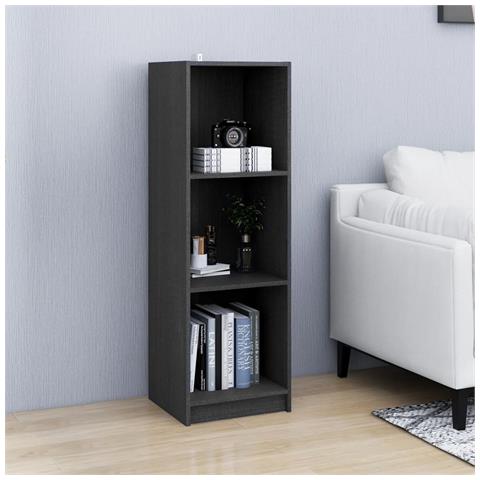 Libreria /divisorio Grigio 36x33x110 Cm Legno Massello Di Pino - Foto 2