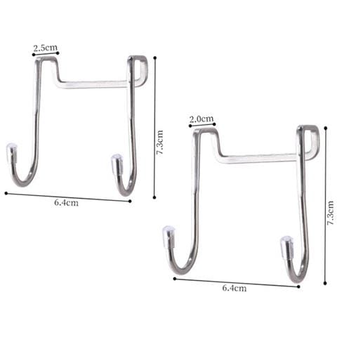 Ganci A S Doppi Argento - 2.5cm, Set Da 2: Organizzazione Versatile Per La Tua Casa Silver - Foto 1