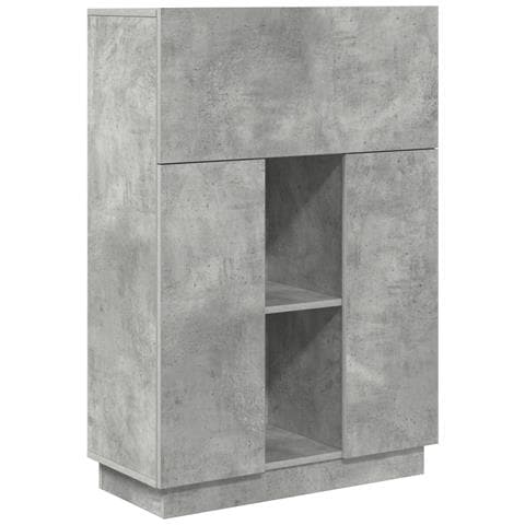 Scrivania grigia in cemento Grigio cemento Legno ingegnerizzato - Foto 1